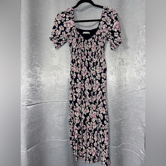Abercrombie & Fitch Navy and Pink Floral Dress NWOT | Size XS - Picture 7 of 7